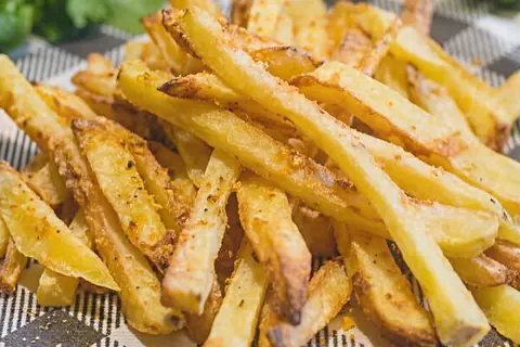 Fries: crispy potato sticks served hot